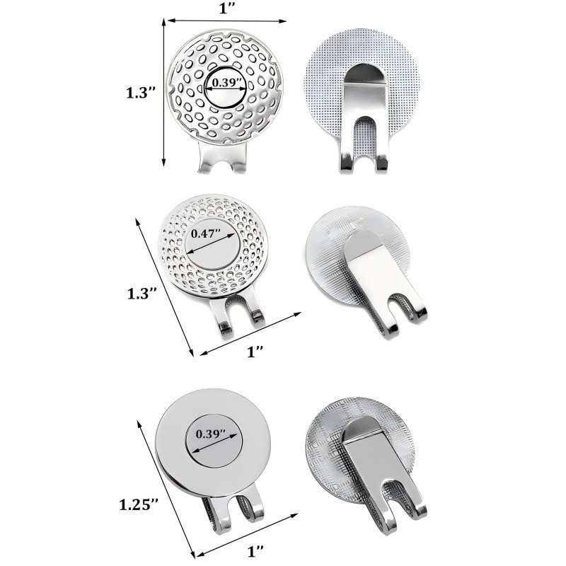 Soft Enamel Golf Ball Maker Magnetic Hat Clip