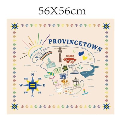 Dyed 100% Koton 22" X 22 Bandana