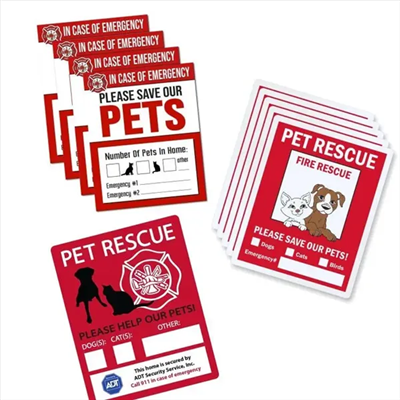 Bèt kay anndan dife sekou avek stickers son